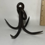 Hand Forged Cast Iron 4 Pronged Hook