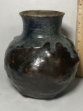 Unique Pottery Vase with Bumpy Exterior (Has small chip on edge, see pics)
