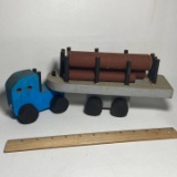 Hand Crafted Wooden Log Hauling Truck