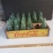 Vintage Yellow Wood Coca Cola Crate Loaded with Bottles, Ga, NC, MS