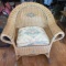 Vintage Wooden Rocking Chair with Cushion 