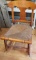 Vintage Wooden Rocking Chair with Rush Woven Seats 