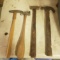 Lot of 4 Small Vintage Hammers with Wood Handles