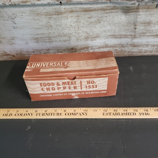 Vintage Universal Food and Meat Chopper In Original Box