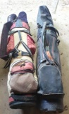 Pair of Vintage Golf Bags with Misc Golf Clubs
