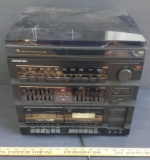 ARS 2 Speed Record Player/Ceramic Cartridge with AM-FM Stereo Receiver/Double Cassette Recorder