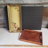 Lot of 2 Vintage Trays