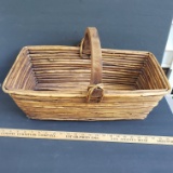 Nice Vintage Basket With Wood Handle