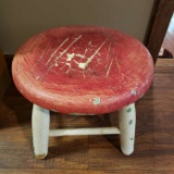 Vintage Wood Footstool