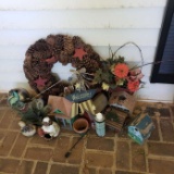 Lot of Porch Décor and Birdhouses 