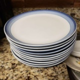 Lot of 10 Pfaltzgraff Blue Stoneware Dishes