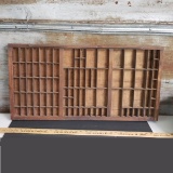 Antique Wooden Printers Tray
