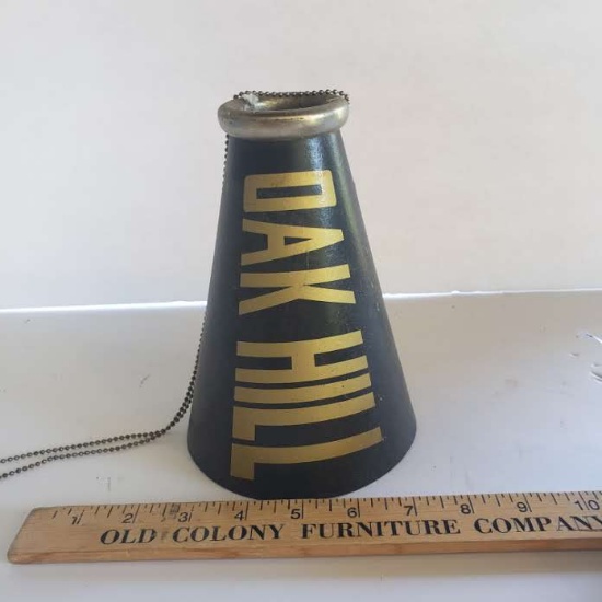 Vintage Oak Hill Yell-A-Phone Mini Megaphone, Black with Gold Print