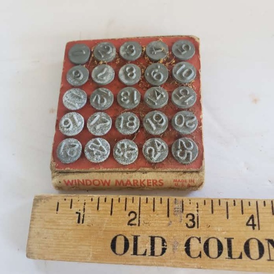 Pack of Vintage Acro Numbering Tacks