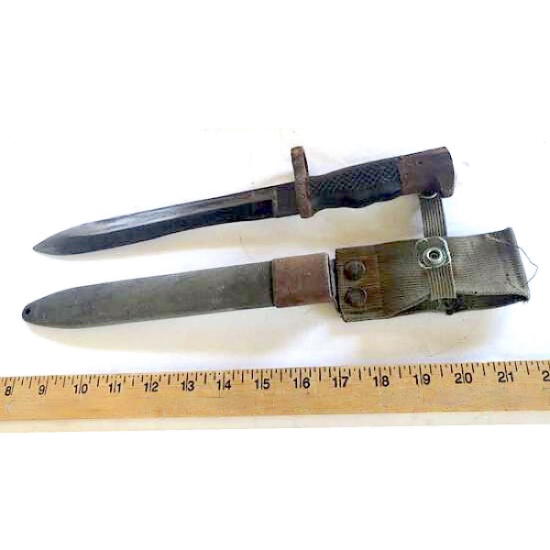 Vintage WWII Bayonet with Sheath