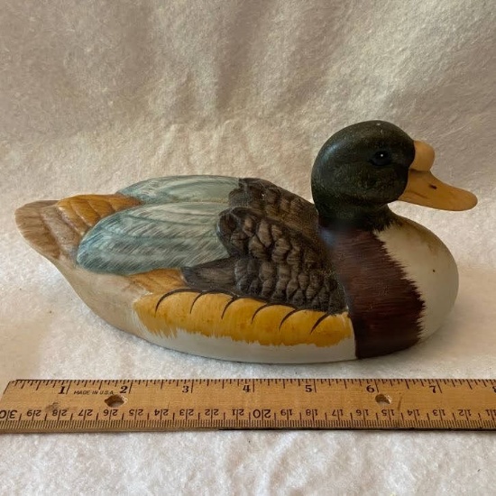 Porcelain Bisque Duck Figurine