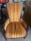 Vintage Mahogany High Back Chair with Original Upholstery