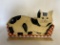 Enamel Storage Container with Cat Design