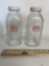 Lot of 2 Vintage PET Orange Juice Glass Bottles