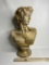 Plaster Gold Painted Roman Bust