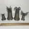 Lot of Deer & Steer Pewter Shot Glasses