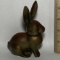 Heavy Brass Bunny Figurine