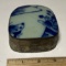 Pretty Silver Plated Trinket Box with Blue & White Porcelain Top