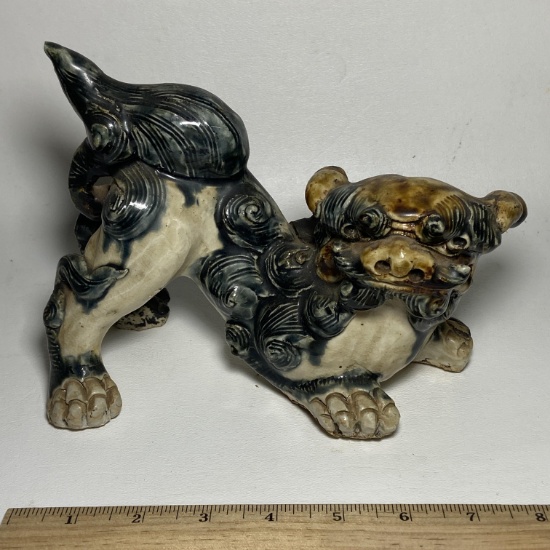 Unique Pottery Foo-Dog Figurine
