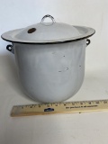 Vintage Enamel Pot with Lid
