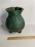 Unique Pottery Footed Vase