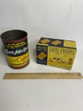 Lot of 2 Vintage Advertisement Tins