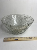 Pressed Glass Large Serving Bowl