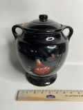 Vintage Oriental Double Handled Jar with Lid