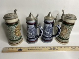 Lot of 4 Vintage Avon Beer Steins