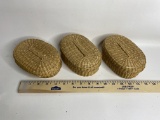 Lot of 3 Small Lidded Baskets