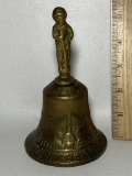 Heavy Brass Vintage Bell with Soldier Handle