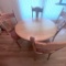 Beautiful 5 pc Oak Dining Set with Beautifully Carved Back Chairs with Cane Seats