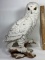 Beautiful Tall Carved White Owl Statue