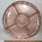 Pretty Pink Glass Divided Plate