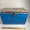 Blue Sewing Box FULL of Great Sewing Notions & Thread