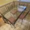 5 pc Wrought Iron Dining Set with Glass Top Table