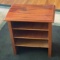 Small Wooden Side Table with 3 Shelves