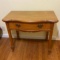 Antique Oak Curved Front Desk with Drawer