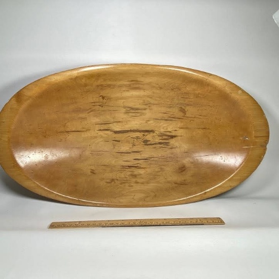 Awesome Long Wooden Dough Bowl with Handles