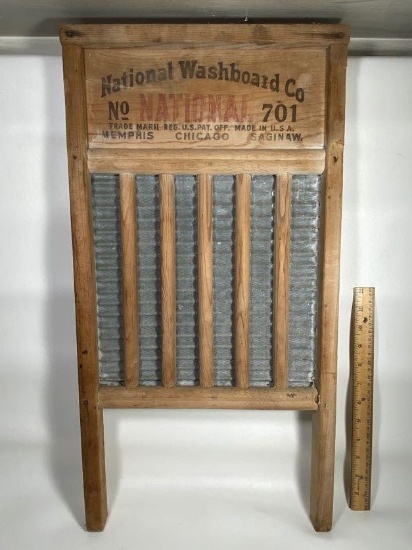 Vintage Wooden Washboard by National Washboard Co.