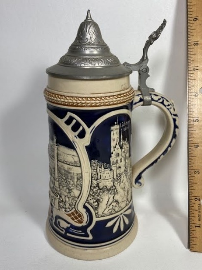 Nice 0.5L Lichtenstein Wekara German Stein with Lid