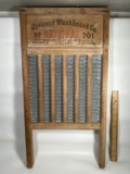 Vintage Wooden Washboard by National Washboard Co.