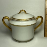 Haviland Limoges France Sugar Bowl with Gilt Accent