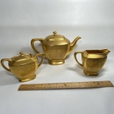 Gorgeous Bavaria Gilt Teapot, Creamer & Sugar Bowl Set