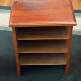 Small Wooden Side Table with 3 Shelves